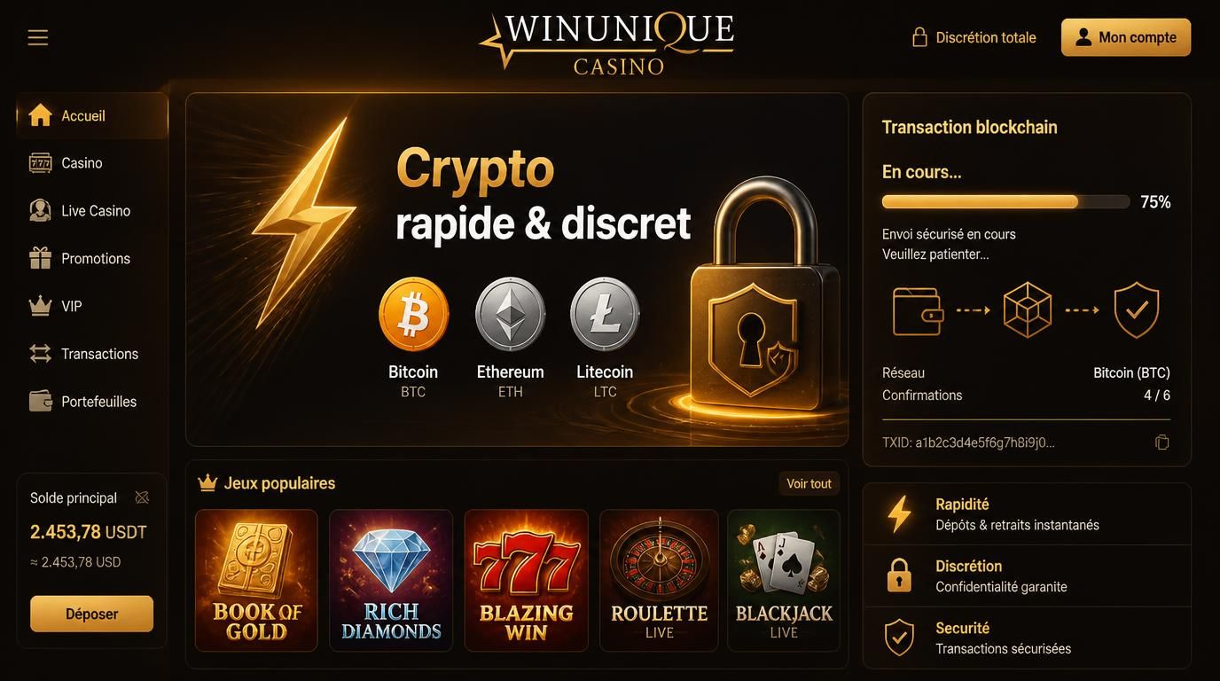 Transaction de crypto-monnaie rapide, symbole de sécurité.